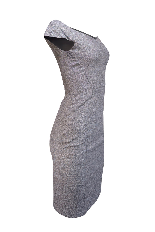 Reiss - Grey Wool Blend Cap Sleeve Sheath Dress Sz 0 - Current Boutique