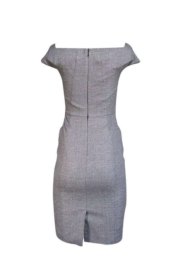 Reiss - Grey Wool Blend Cap Sleeve Sheath Dress Sz 0 - Current Boutique