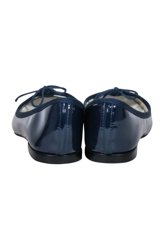 Current Boutique-Repetto - Navy Patent Leather "Cendrillon" Ballet Flats w/ Bow Sz 5.5