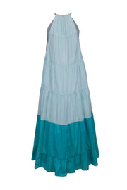 Current Boutique-Rhode - Mint Blue & Teal Color Block Sleeveless Maxi Dress Sz XS