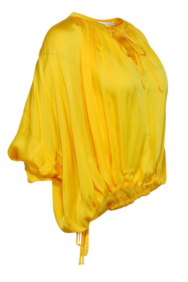 Current Boutique-Rhode - Bright Yellow V-Neckline Blouse Sz XS