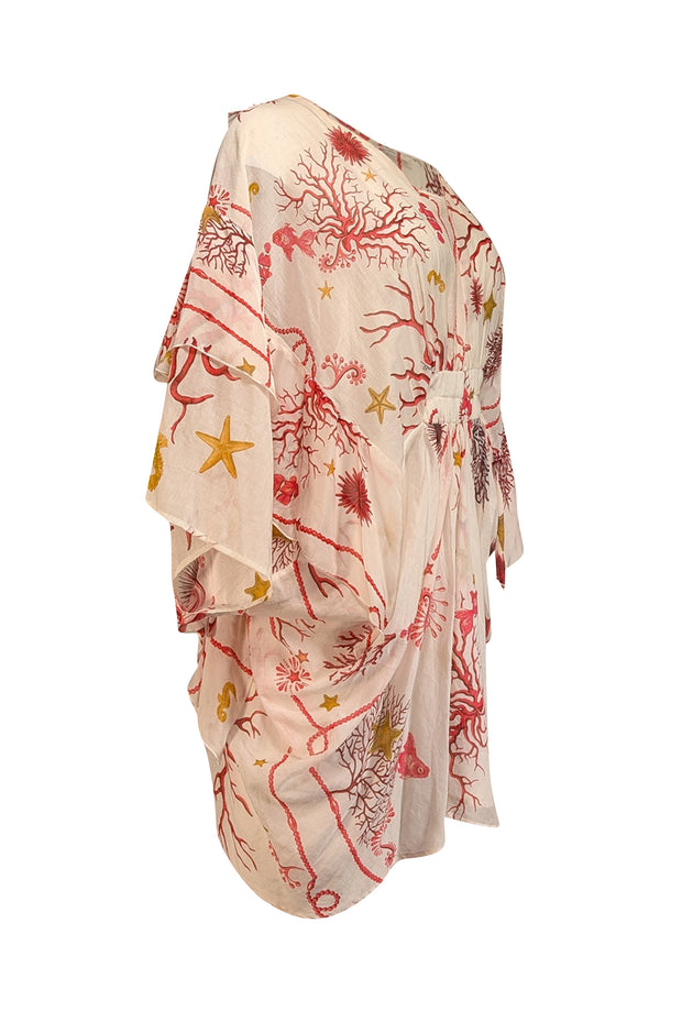 Roberto Cavalli - White Multi Nautical print Tunic Sz 14 - Current Boutique