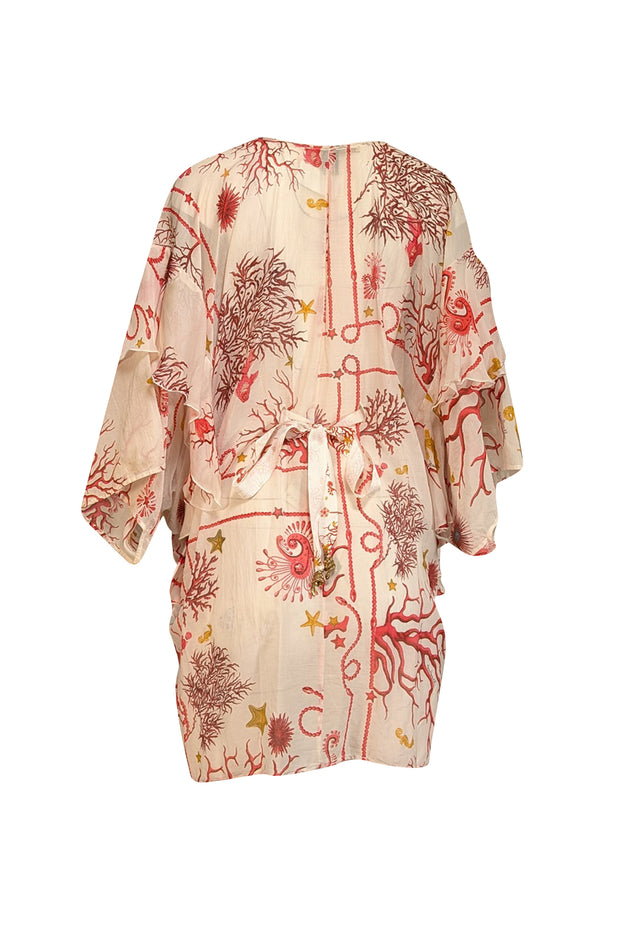Roberto Cavalli - White Multi Nautical print Tunic Sz 14 - Current Boutique