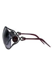 Current Boutique-Roberto Cavalli - Gunmetal Frames w/ Maroon Legs Sunglasses