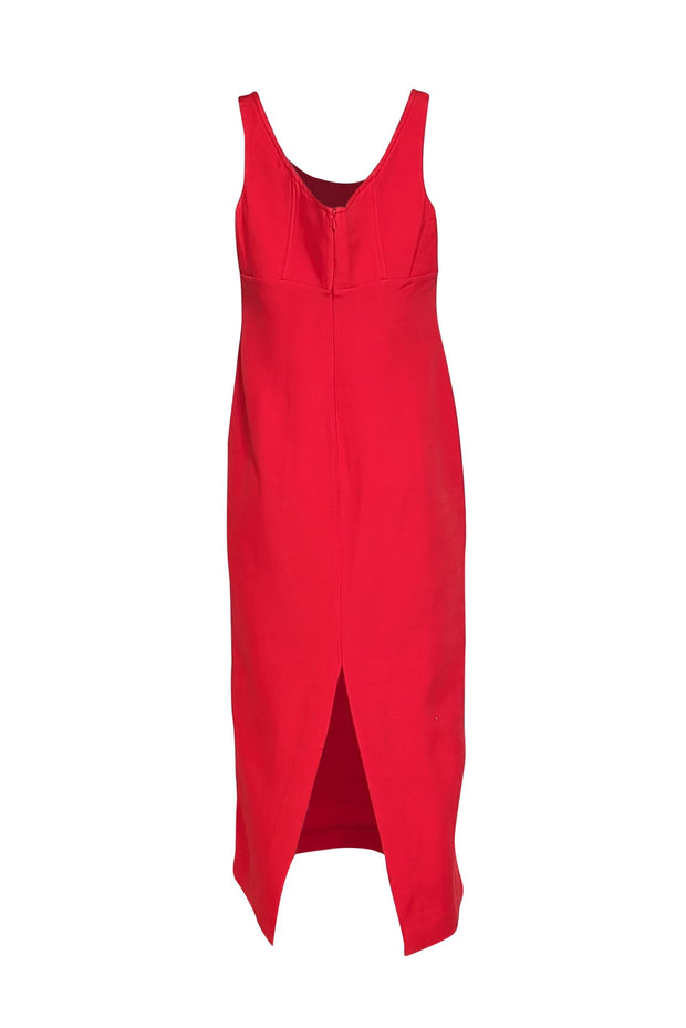 Roland Mouret - Red Sleeveless Midi Dress Sz 10 - Current Boutique