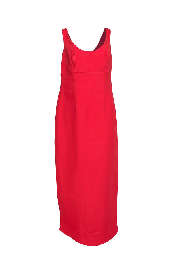 Roland Mouret - Red Sleeveless Midi Dress Sz 10 - Current Boutique
