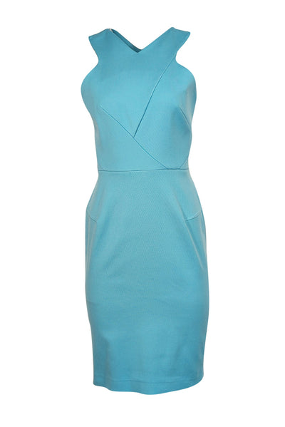 Current Boutique-Roland Mouret - Bright Blue Sleeveless Sheath Dress Sz 8