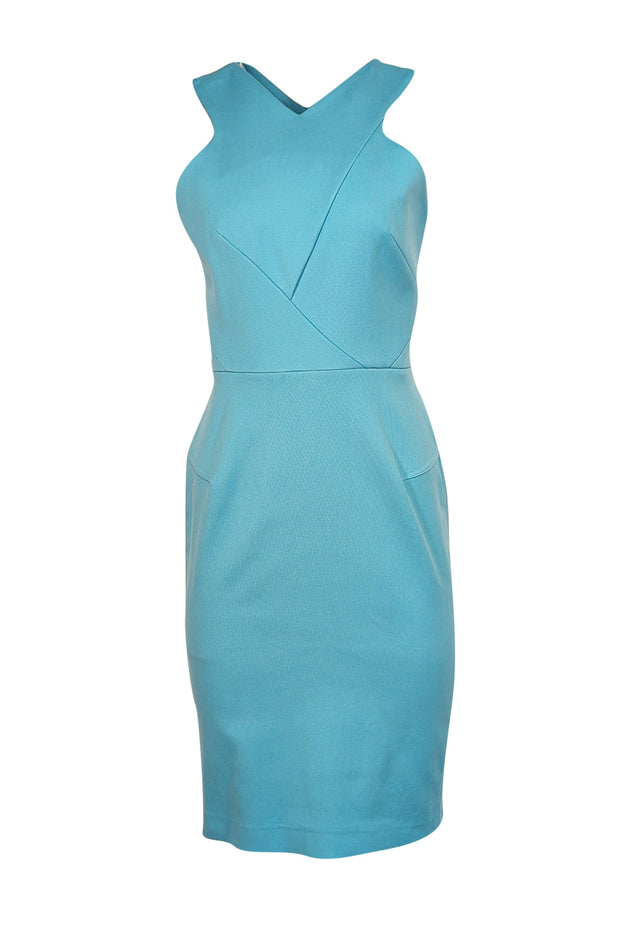 Current Boutique-Roland Mouret - Bright Blue Sleeveless Sheath Dress Sz 8