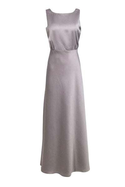 Current Boutique-Sachin & Babi - Grey Satin Sleeveless Formal Dress Sz 8