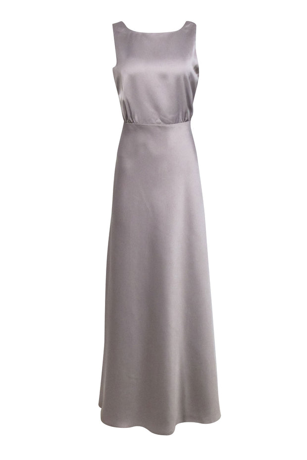 Current Boutique-Sachin & Babi - Grey Satin Sleeveless Formal Dress Sz 8