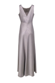 Current Boutique-Sachin & Babi - Grey Satin Sleeveless Formal Dress Sz 8
