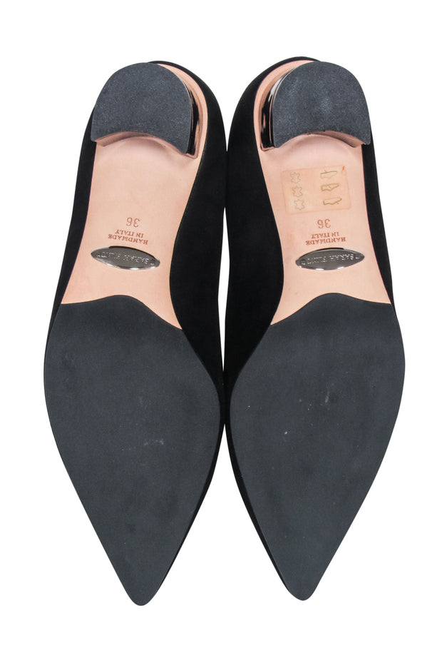 Current Boutique-Sarah Flint - Black Suede Low Pumps Sz 6