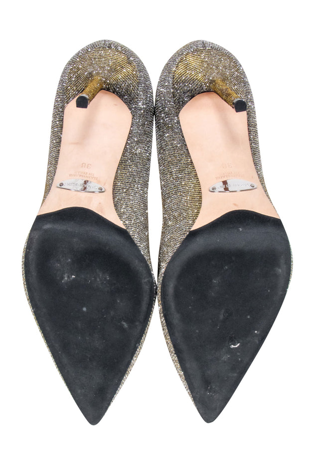 Current Boutique-Sarah Flint - Sparkly Metallic "Perfect Pump 85" Sz 8