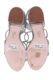 Current Boutique-Schutz - Silver Braided "Clarcie" Strappy Sandals Sz 9.5