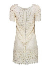 Current Boutique-Sea NY - Cream Lace Short Sleeve Dress Sz 4