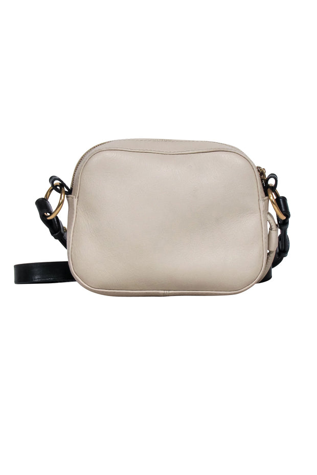 Current Boutique-See by Chloe - Beige Leather Crossbody w/ Black Strap