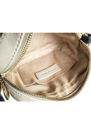 Current Boutique-See by Chloe - Beige Leather Crossbody w/ Black Strap