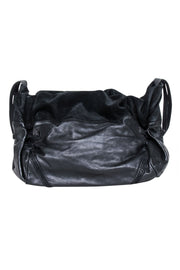 Current Boutique-See by Chloe - Black Leather & Suede Drawstring Crossbody Bag