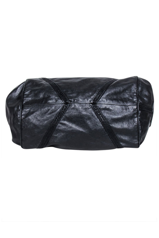 Current Boutique-See by Chloe - Black Leather & Suede Drawstring Crossbody Bag