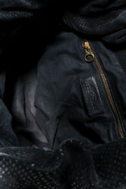 Current Boutique-See by Chloe - Black Leather & Suede Drawstring Crossbody Bag