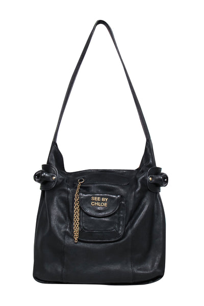 Current Boutique-See by Chloe - Black Leather Shoulder Bag