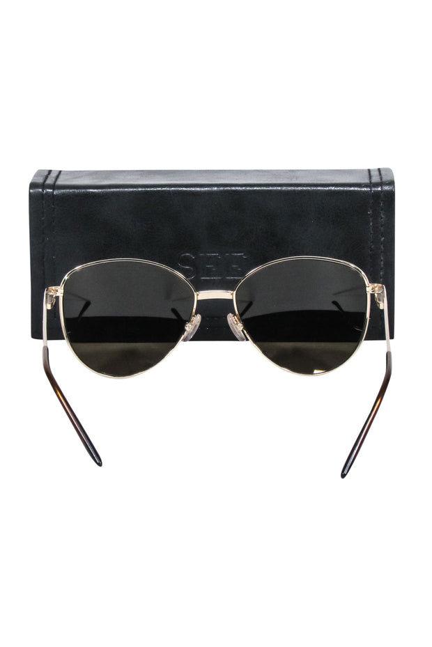 Current Boutique-See - Gold Rounded Frames w/ Yellow Lens