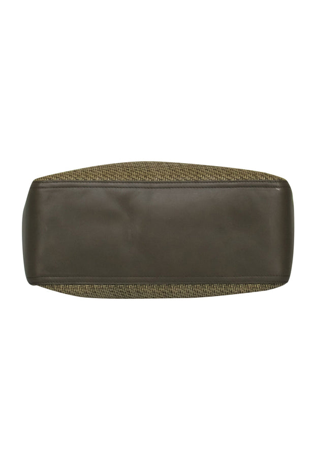 Current Boutique-Shinola - Olive Green Woven Leather Tote Bag