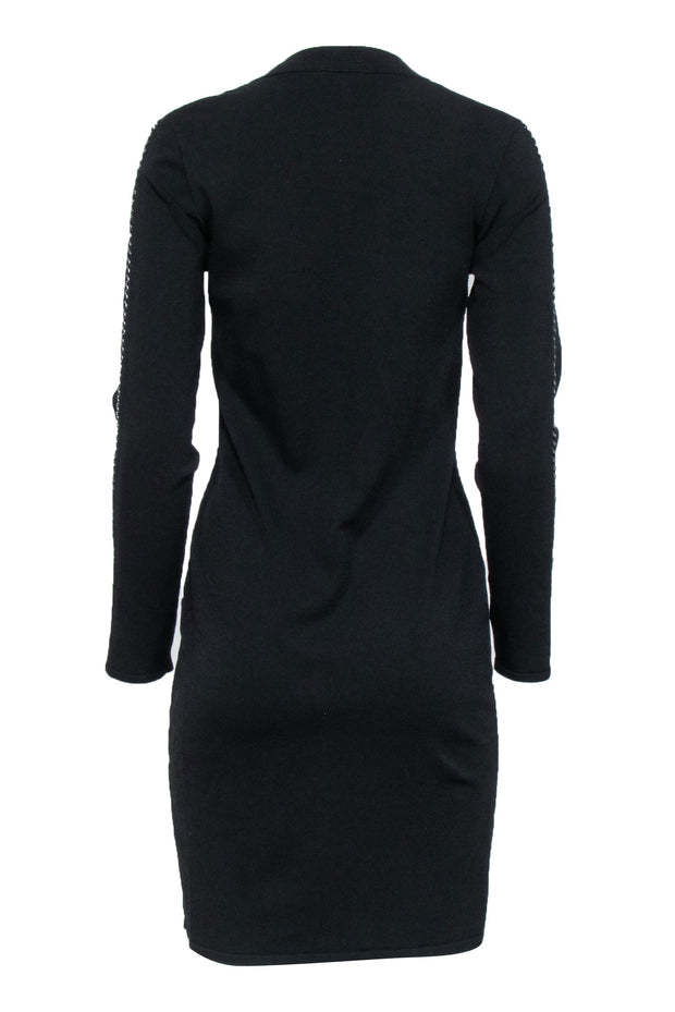 Current Boutique-Shoshana - Black Knit Dress w/ Chain Detail Sz L