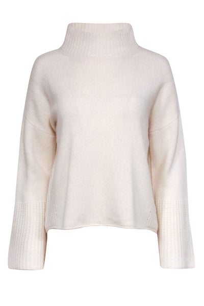 Current Boutique-Skull Cashmere - Ivory Cashmere Bell Sleeve Sweater Sz S