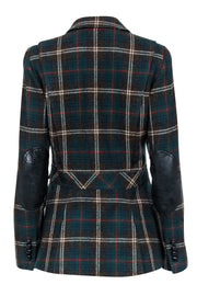 Current Boutique-Smythe - Green, Red, & Blue Plaid Wool Blend Blazer Sz 10