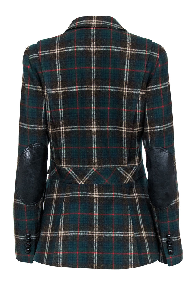 Current Boutique-Smythe - Green, Red, & Blue Plaid Wool Blend Blazer Sz 10