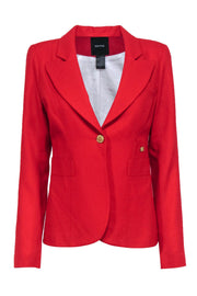 Current Boutique-Smythe - Red Wool "Duchess" Blazer w/ Asymmetrical Back Hem Sz 8