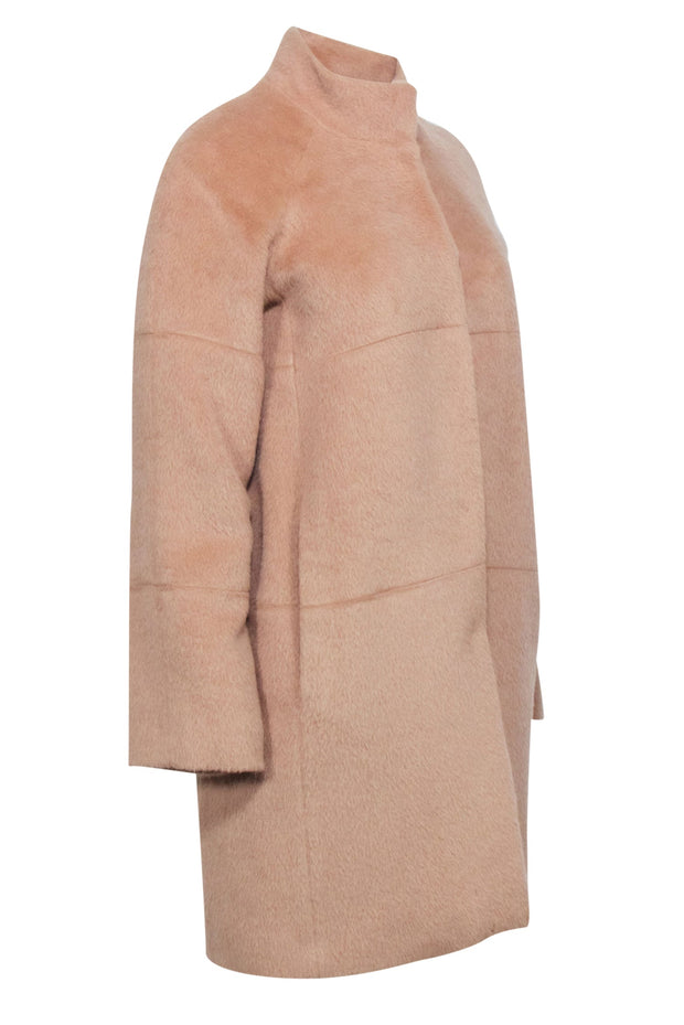 Current Boutique-Sofia Cashmere - Tan Alpaca & Wool Funnel Neck Coat Sz 2