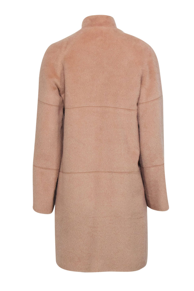 Current Boutique-Sofia Cashmere - Tan Alpaca & Wool Funnel Neck Coat Sz 2