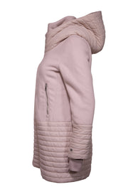Current Boutique-Soia & Kyo - Beige Wool Mixed Media Hooded Puffer Coat Sz S