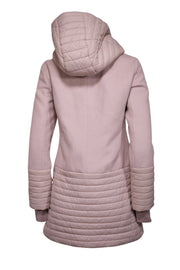 Current Boutique-Soia & Kyo - Beige Wool Mixed Media Hooded Puffer Coat Sz S