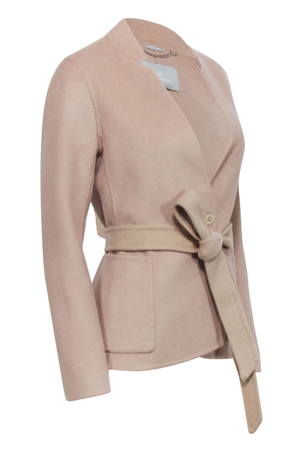 Current Boutique-Soia & Kyo - Beige Wool Blend Belted Jacket Sz XS