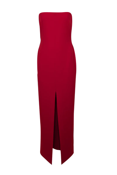 Current Boutique-Solace London - Red Strapless Formal Maxi Dress Sz 8