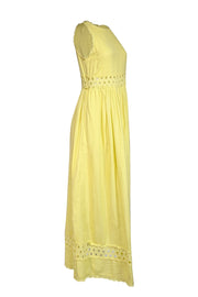Current Boutique-Solid & Striped - Yellow Sleeveless Maxi Dress Sz M