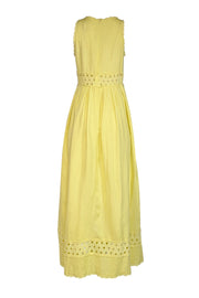 Current Boutique-Solid & Striped - Yellow Sleeveless Maxi Dress Sz M