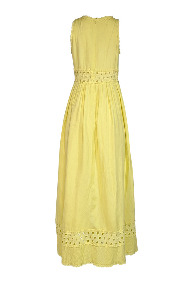 Current Boutique-Solid & Striped - Yellow Sleeveless Maxi Dress Sz M