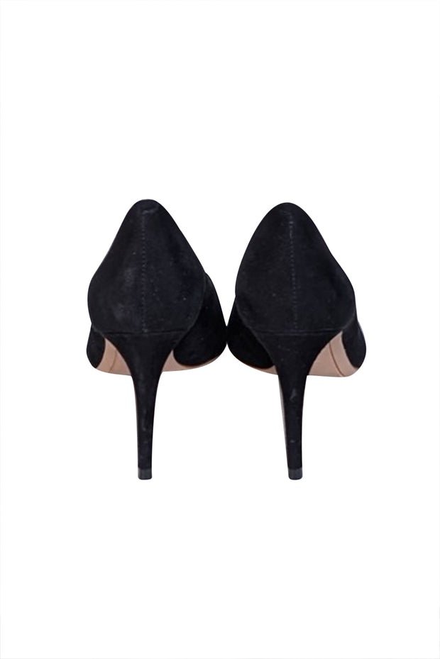 Current Boutique-Sophia Webster - Black Suede Rose Gold Butterfly Toe Pumps Sz 11