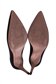 Current Boutique-Sophia Webster - Black Suede Rose Gold Butterfly Toe Pumps Sz 11