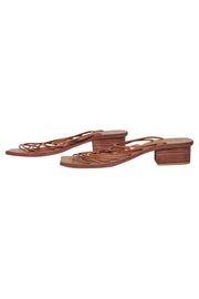 Current Boutique-St. Agni - Tan Low Heel Strappy Sandals Sz 8