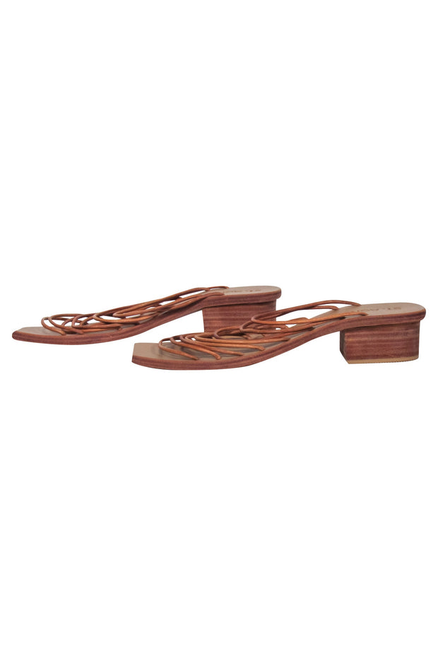 Current Boutique-St. Agni - Tan Low Heel Strappy Sandals Sz 8
