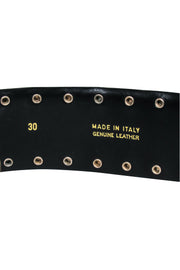 Current Boutique-St. John - Black w/ Gold Stud Belt Sz 10