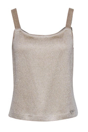 Current Boutique-St. John - Champagne Gold Knit Tank Top Sz S