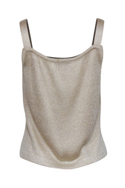Current Boutique-St. John - Champagne Gold Knit Tank Top Sz S