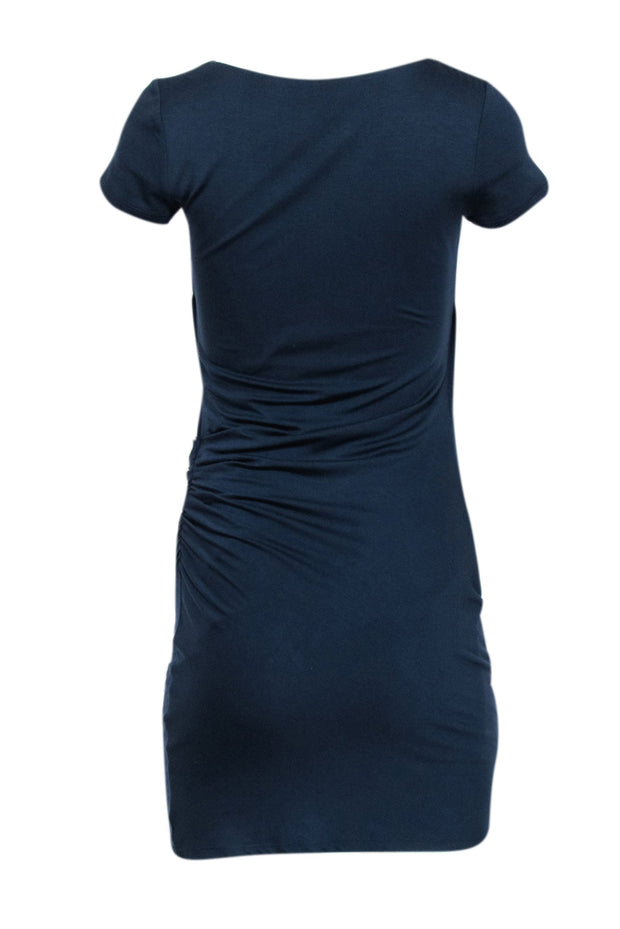 Current Boutique-Theory - Navy T-Shirt Dress w/ Side Ruching Sz S