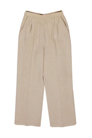 Current Boutique-St. John - Beige Pleated Knit Pants Sz 2